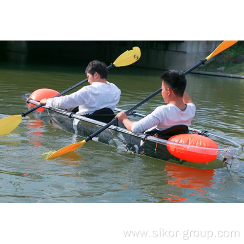 2021 Sell Like Hot Cakes Polycarbonate Clear Hull Kayak Factory Supply Transparent Kayaks Canoe For Water Sports